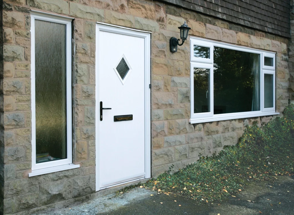 GFD Homes front door: Diamond door from the Door Stop Cottage range. 