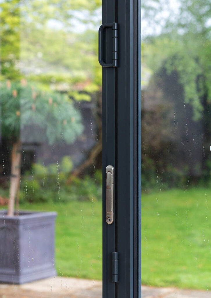 GFD Homes Bifold door handle, close up view. 