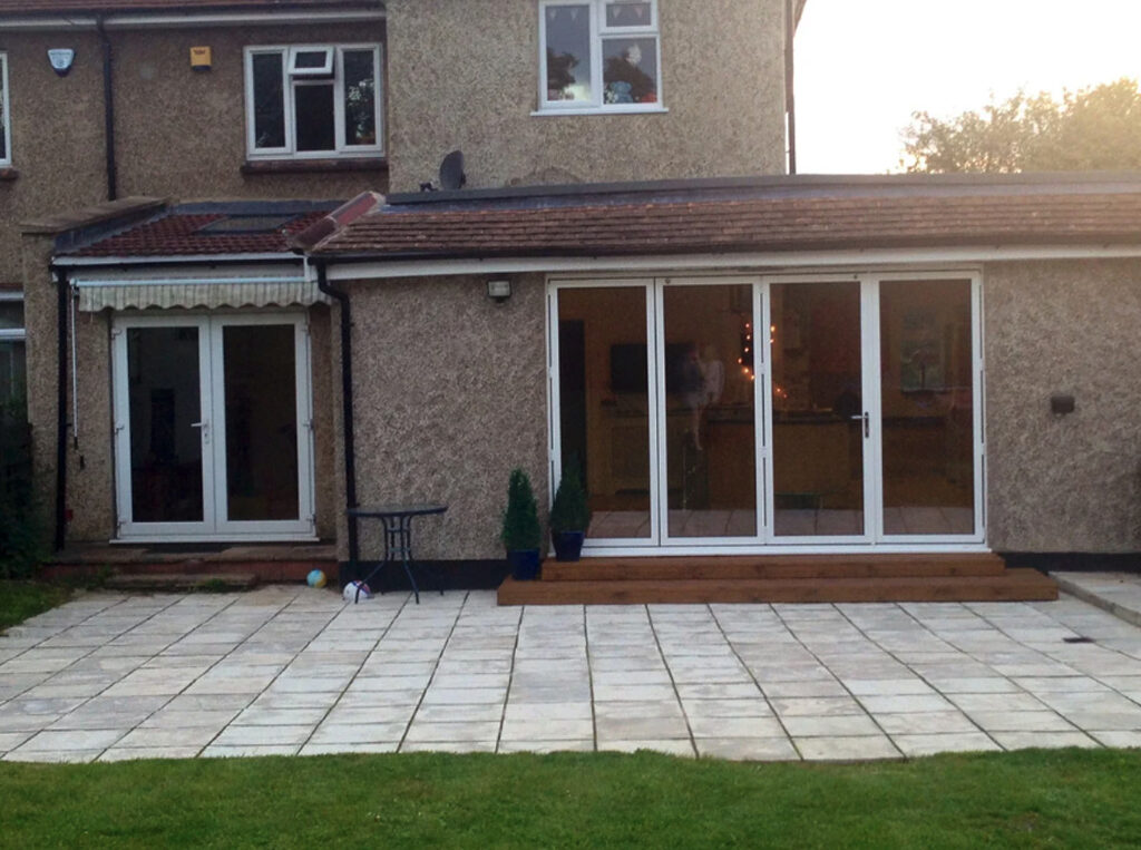 GFD Homes French doors installed at the rear of the home to allow access to the garden. 