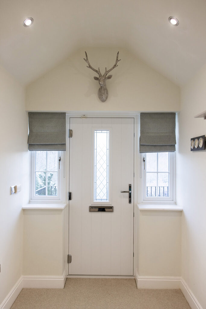 GFD Homes comp door: Comp Door Mowbray composite door installed in a home, internal view. 