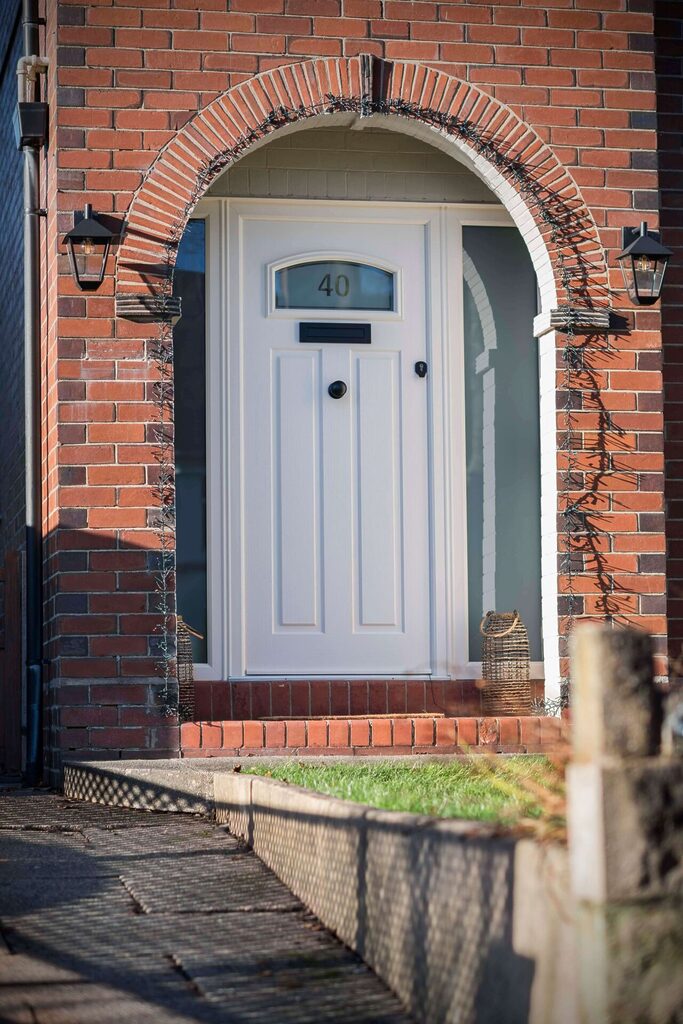 GFD Homes comp door: Comp Door composite door Harlington, installed on a home. 