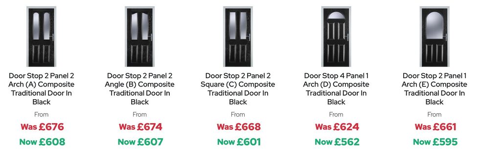 GFD Homes Door-stop: Door-stop composite door options and prices. 