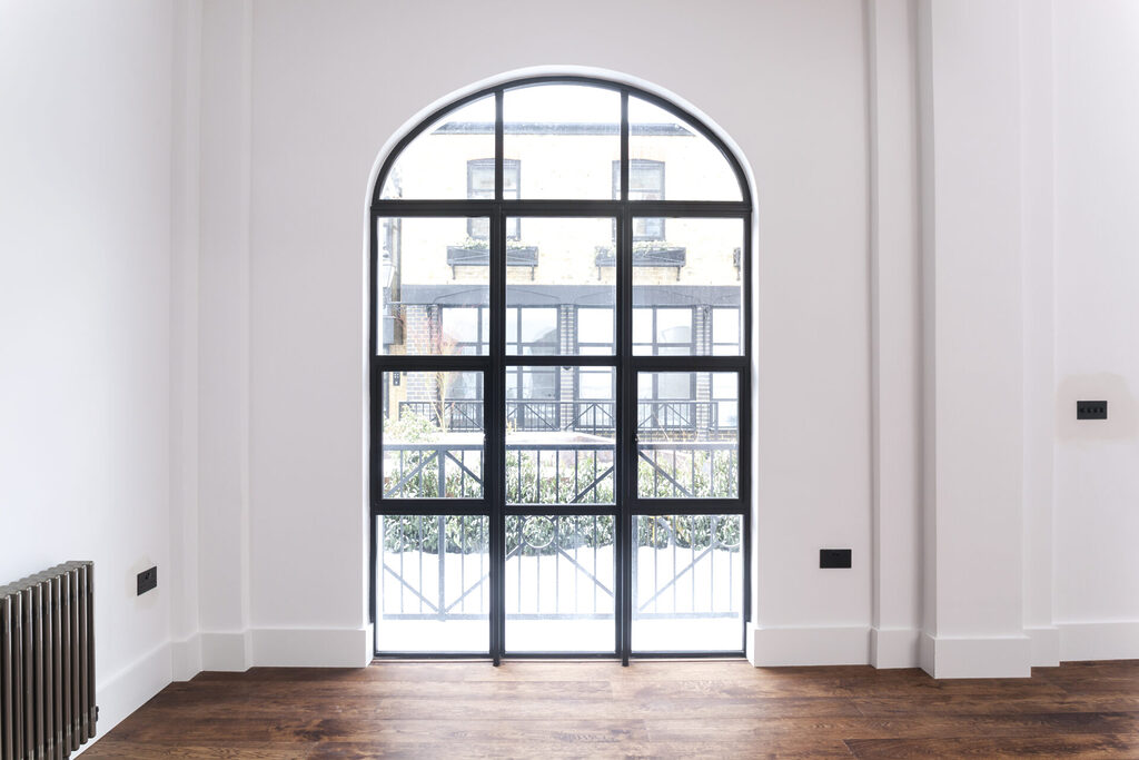 GFD Homes Crittall style windows: installed in a large building. 