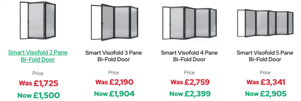 GFD Homes folding door: Smart Bifold door options and prices. 