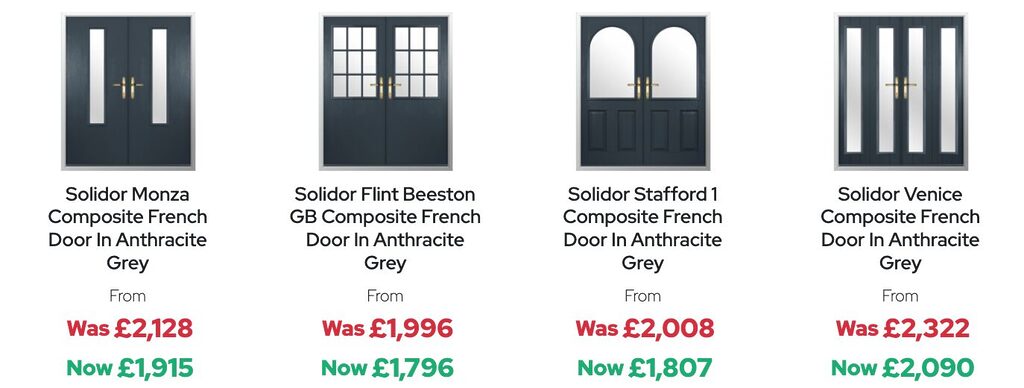 GFD Homes Solidor Composite French Door options and prices. 