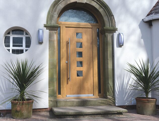 GFD Homes Solidor composite door installed to enhance the entrance of a home. 