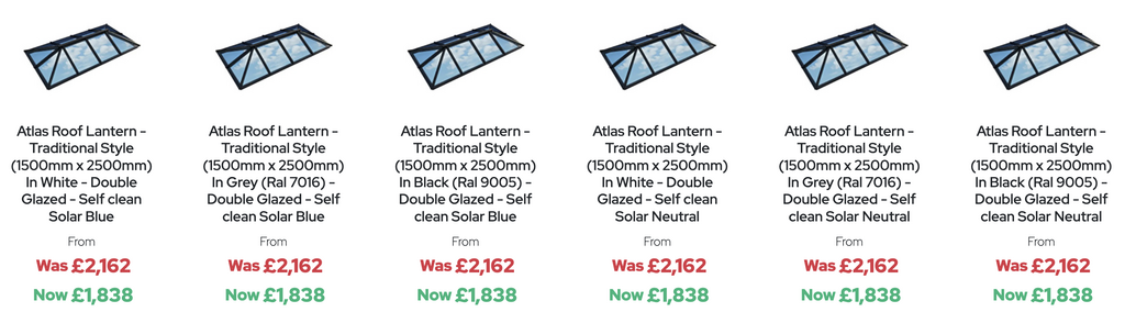 GFD Homes GFD Homes Atlas roof lantern catalogue and prices 