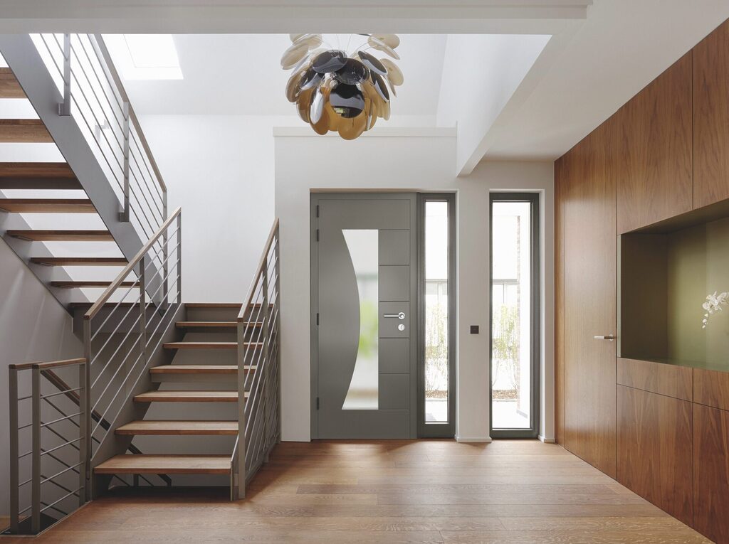 GFD Homes aluminium door with window: interior shot of a house that has fitted an aluminum door with window