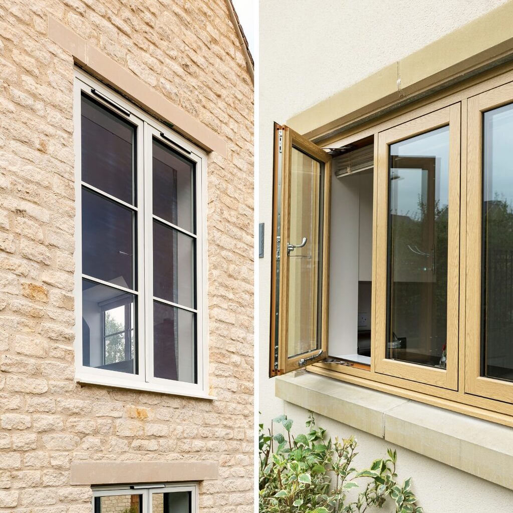 upvc vs aluminium windows, it really is upvc vs aluminium windows with this comparison image of the two side by side
