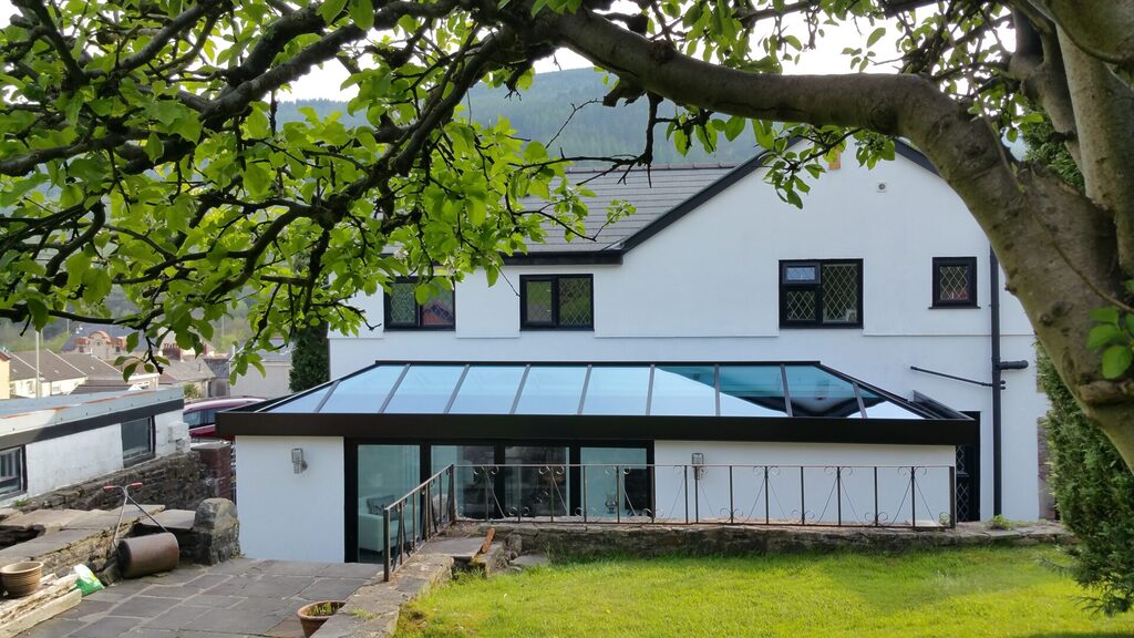 GFD Homes A long roof lantern installation graces the roof of an elegant countryside extension