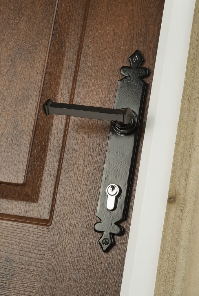 GFD Homes solidor front doors: Solidor handle up close. 