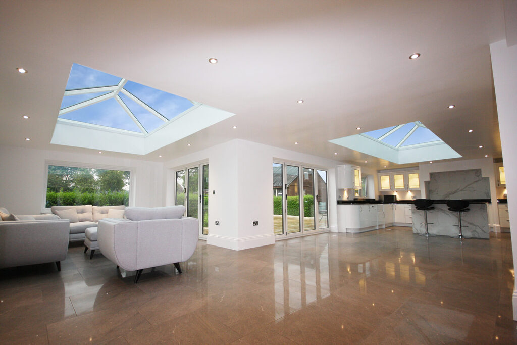 GFD Homes Korniche roof lantern features : doble korniche roof lanterns bath an extension in natural light