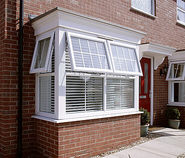 bay window installation: home with eurocell bay window installed