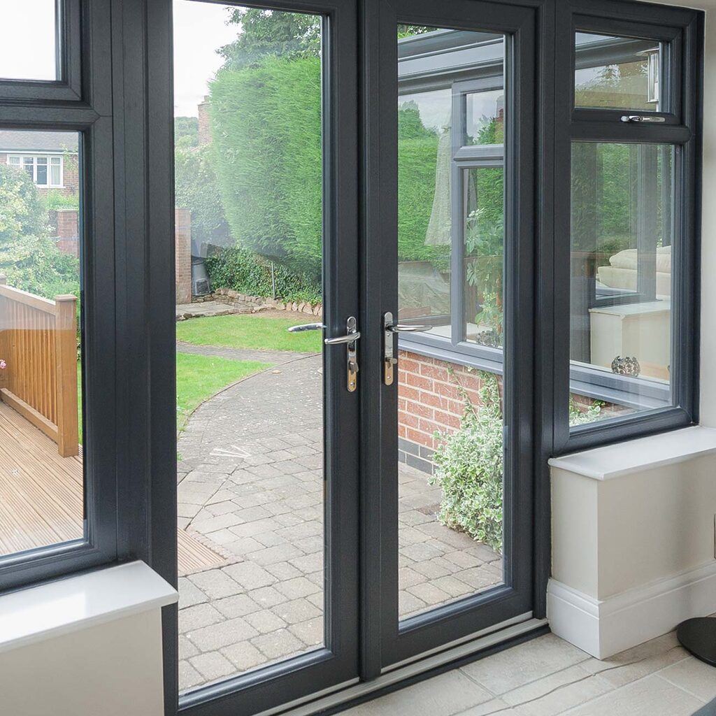 GFD Homes how to measure double glazed unit thickness : Double glazed doors as back doors for a home. 