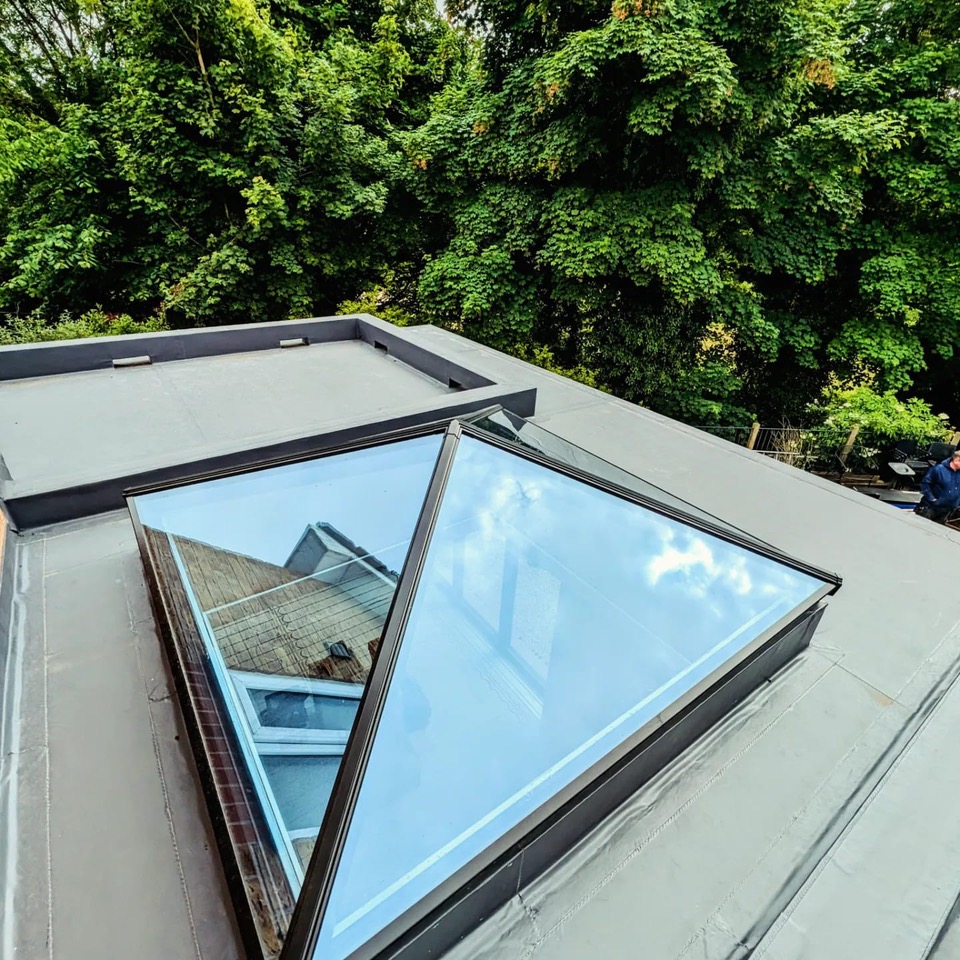 roof lanterns: top view of roof lantern installed on property 