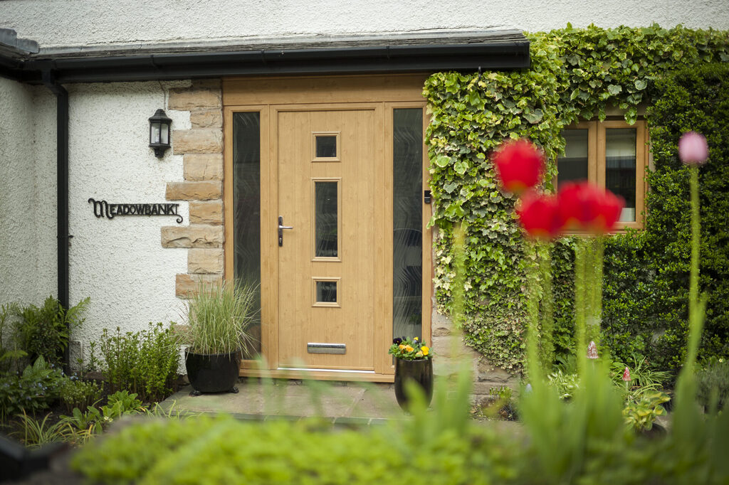 door and frame : wood grain affect composite door