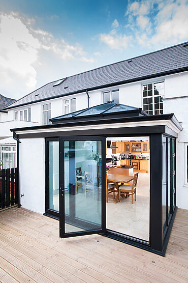 glass roof lanterns: roof lantern on renovated orangery